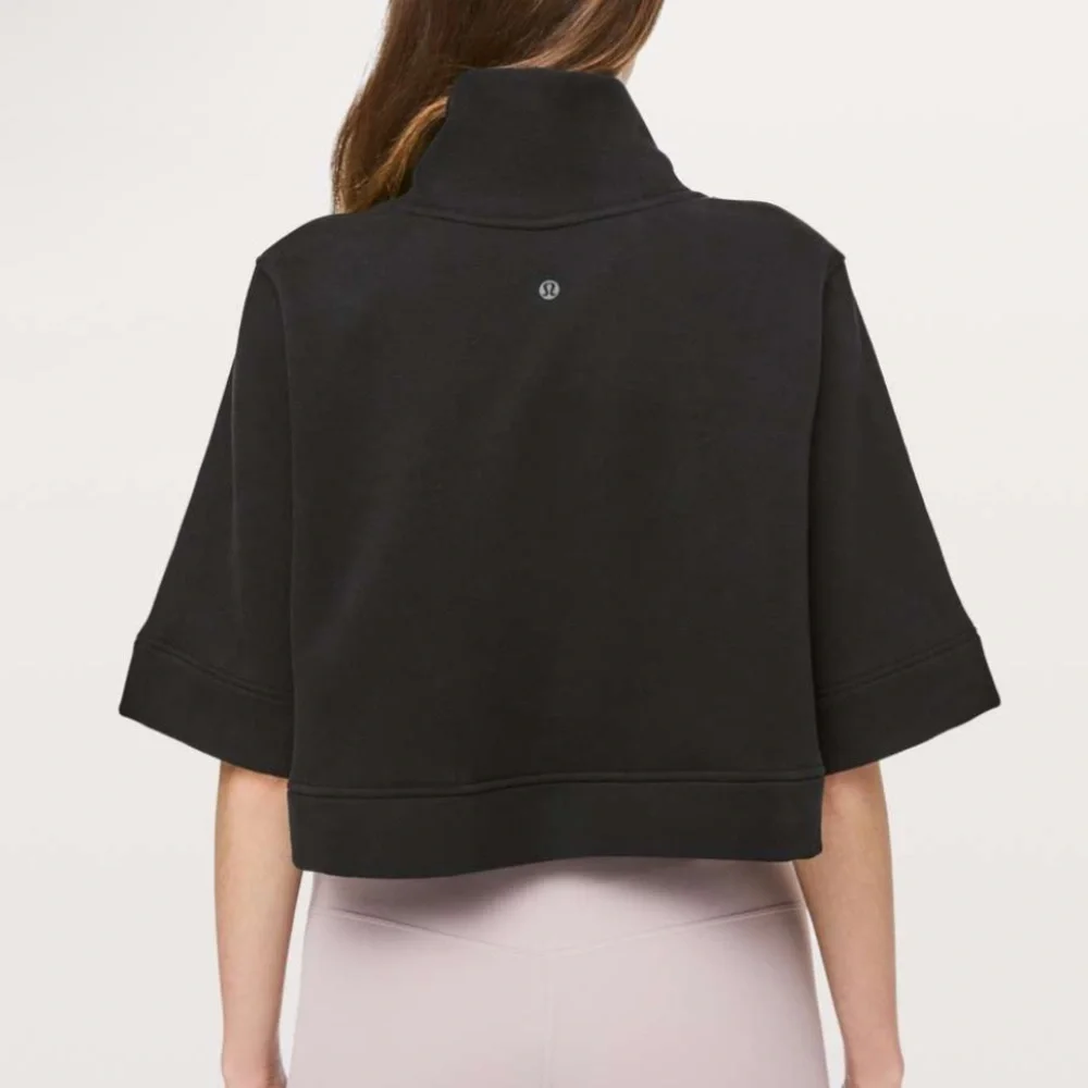Lululemon Know Your Angles Poncho Sweatshirt Women’s Large Black Athleisure